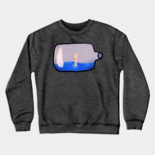 Shipwreck in a bottle Crewneck Sweatshirt